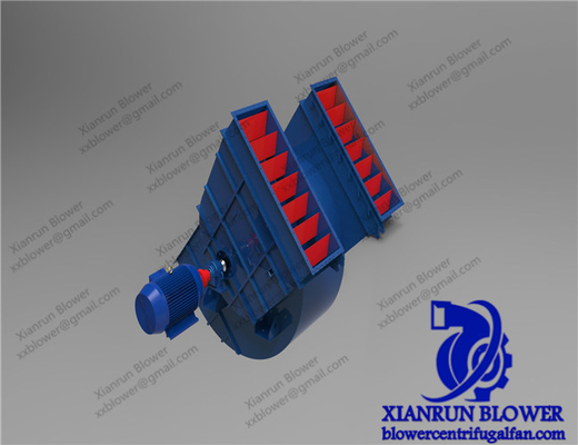 Induced Draft Double Inlet Blower Fan แรงดันสูงสำหรับอุตสาหกรรมไอเสีย