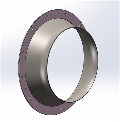 Q345 ชิ้นส่วนพัดลมแบบแรงเหวี่ยง Airfoil Impellers Silencers แบริ่งโรเตอร์ Cone Rotor Bearing Box