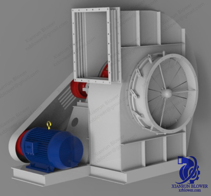 พัดลมแบบแรงเหวี่ยงอุตสาหกรรมแบบกำหนดเอง 350KW สำหรับเก็บฝุ่น