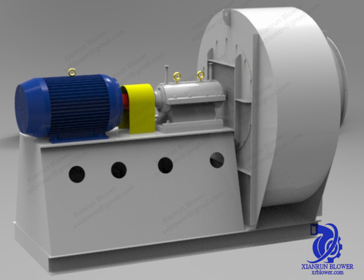 พัดลมแบบแรงเหวี่ยงอุตสาหกรรมแบบกำหนดเอง 350KW สำหรับเก็บฝุ่น