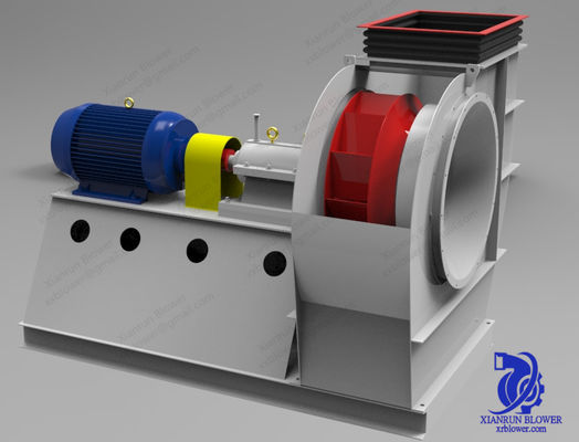 เครื่องพัดลมหลอมศูนย์กลางอุตสาหกรรม ออกแบบโค้งกลับสําหรับการไหลของอากาศในการผลิตพลังงานซีเมนต์และการใช้งานเก็บฝุ่น